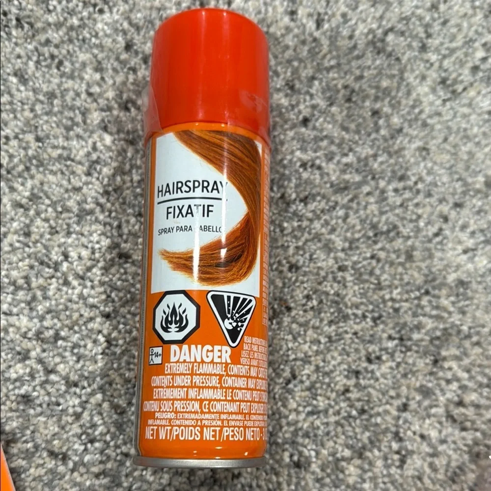 Child's orange Tutu , Bandana and orange hairspray set